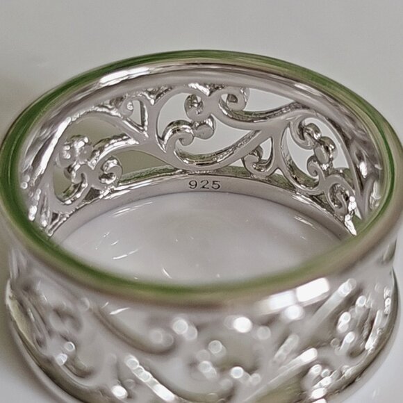 Women's 925 Sterling Silver Vines Ring Spiral Band Bali Bohemian Boho Thumb Ring - Picture 4 of 10